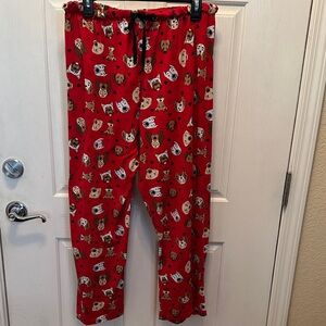 Cute Cozy and Super Soft Red Dog Print Pajama Pants Size XL